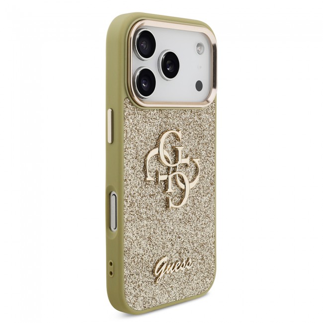 Apple iPhone 17 Pro Kılıf Guess Orjinal Lisanslı 4G Büyük Metal Kamera Çerçeveli ve Logolu Glitter Kapak Apple iPhone 17 Pro Kılıf Guess Orjinal Lisanslı 4G Büyük Metal Kamera Çerçeveli ve Logolu Glitter Kapak