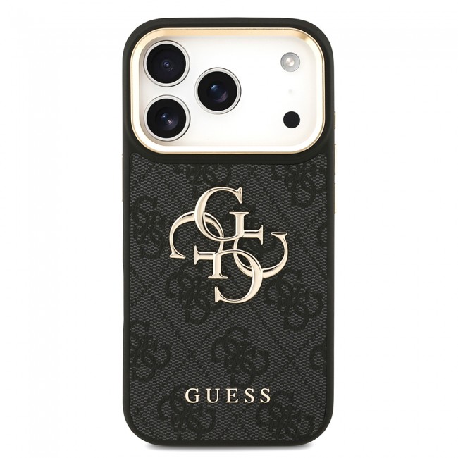 Apple iPhone 17 Pro Kılıf Guess Orjinal Lisanslı 4G Büyük Metal Logolu Kalın Askılı Kapak