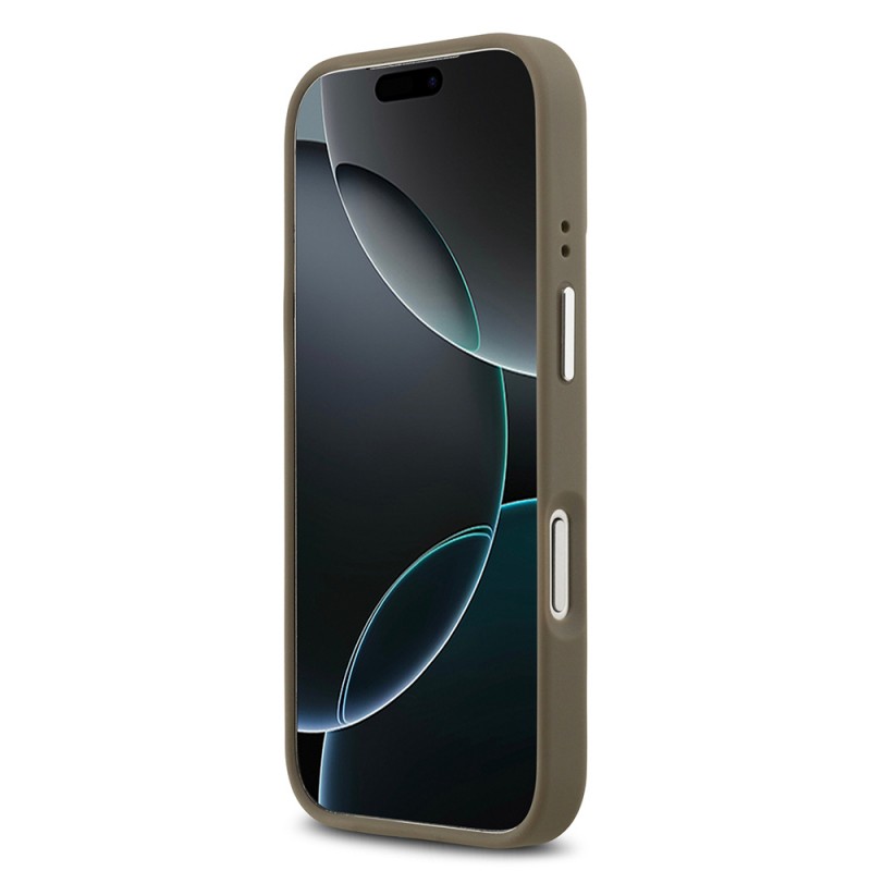 Bal-z Apple iPhone 17 Pro Kılıf Guess Orjinal Lisanslı Grained 4G Metal Büyük Logolu Kapak