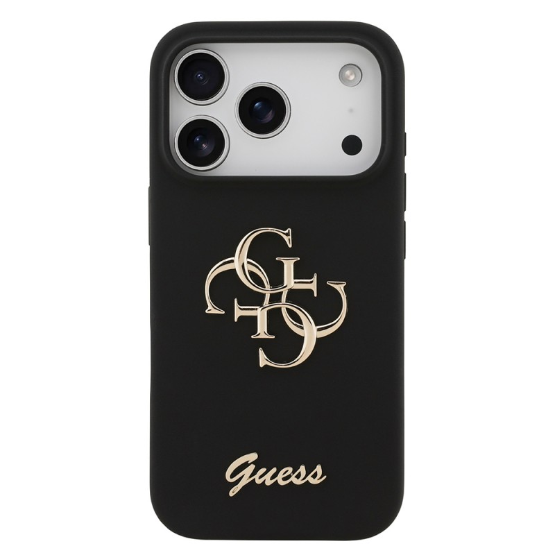 Bal-z Apple iPhone 17 Pro Kılıf Guess Orjinal Lisanslı Grained Yazı Logolu Kapak