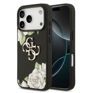 Apple iPhone 17 Pro Kılıf Guess Orjinal Lisanslı Gül Baskılı Büyük Metal Logo Dizaynlı Kapak Apple iPhone 17 Pro Kılıf Guess Orjinal Lisanslı Gül Baskılı Büyük Metal Logo Dizaynlı Kapak