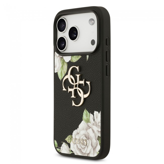 Apple iPhone 17 Pro Kılıf Guess Orjinal Lisanslı Gül Baskılı Büyük Metal Logo Dizaynlı Kapak Apple iPhone 17 Pro Kılıf Guess Orjinal Lisanslı Gül Baskılı Büyük Metal Logo Dizaynlı Kapak