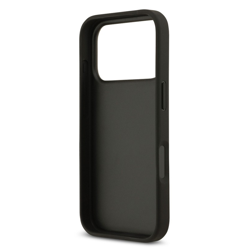 Bal-z Apple iPhone 17 Pro Kılıf Guess Orjinal Lisanslı Gül Baskılı Büyük Metal Logo Dizaynlı Kapak