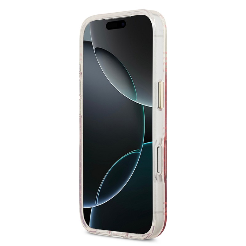 Bal-z Apple iPhone 17 Pro Kılıf Guess Orjinal Lisanslı M-safe Şarj Özellikli 4G Desenli Simli Silikon Kapak