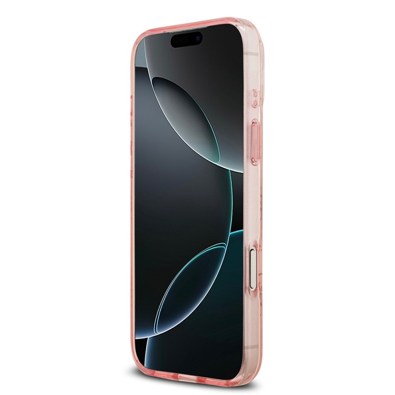 Bal-z Apple iPhone 17 Pro Kılıf Guess Orjinal Lisanslı M-safe Şarj Özellikli IML Baskılı Klasik Logolu 4G Desenli Kapak