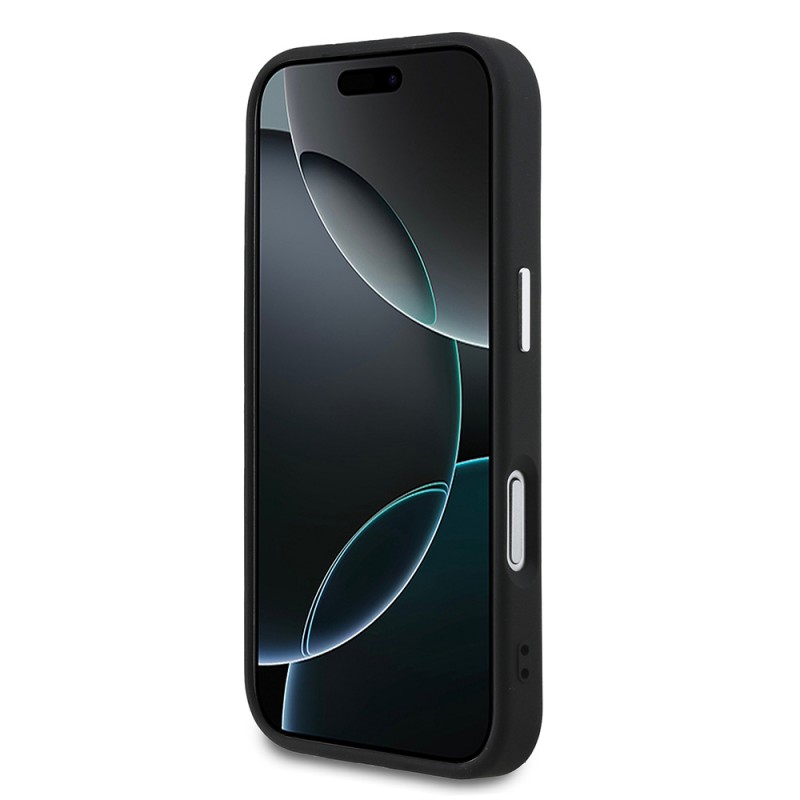 Bal-z Apple iPhone 17 Pro Kılıf Guess Orjinal Lisanslı M-safe Şarj Özellikli Klasik Yazı Logolu PU Deri Kapak