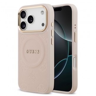 Apple iPhone 17 Pro Kılıf Guess Orjinal Lisanslı M-safe Şarj Özellikli Sıcak Baskılı Yazı Logolu PU Deri Peony Kapak Apple iPhone 17 Pro Kılıf Guess Orjinal Lisanslı M-safe Şarj Özellikli Sıcak Baskılı Yazı Logolu PU Deri Peony Kapak