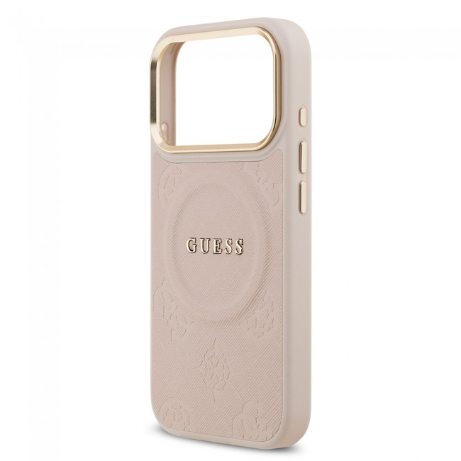 Apple iPhone 17 Pro Kılıf Guess Orjinal Lisanslı M-safe Şarj Özellikli Sıcak Baskılı Yazı Logolu PU Deri Peony Kapak Apple iPhone 17 Pro Kılıf Guess Orjinal Lisanslı M-safe Şarj Özellikli Sıcak Baskılı Yazı Logolu PU Deri Peony Kapak