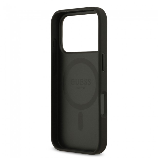 Apple iPhone 17 Pro Kılıf Guess Orjinal Lisanslı M-safe Şarj Özellikli Taneli Çiçek Tasarımlı Metal Yazı Logolu Kapak Apple iPhone 17 Pro Kılıf Guess Orjinal Lisanslı M-safe Şarj Özellikli Taneli Çiçek Tasarımlı Metal Yazı Logolu Kapak