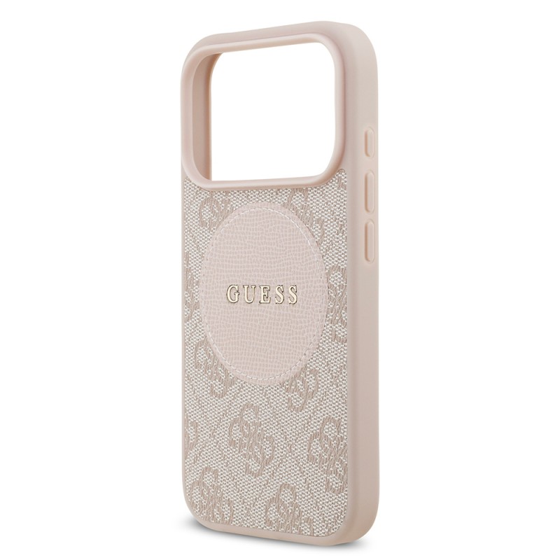 Bal-z Apple iPhone 17 Pro Kılıf Guess Orjinal Lisanslı M-safe Şarj Özellikli Yazı Logolu Circle Classic Kapak