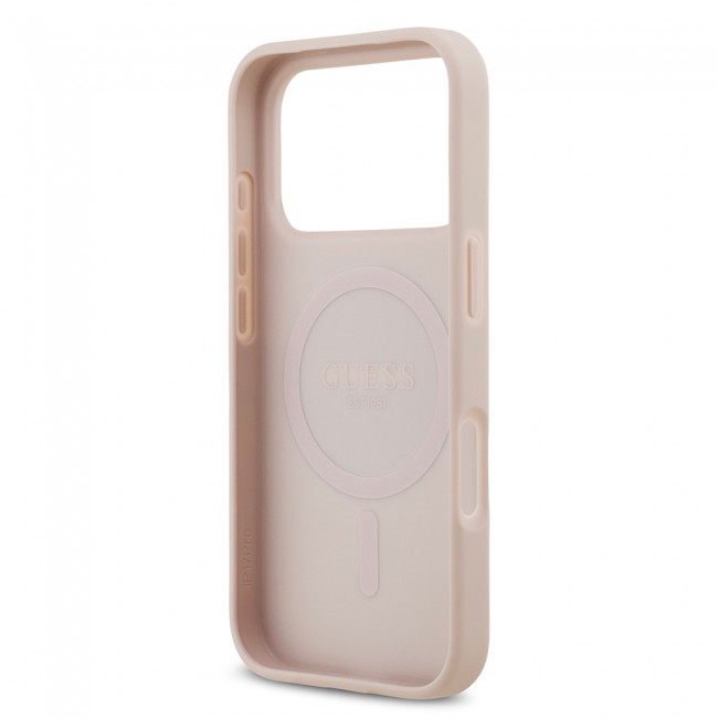 Apple iPhone 17 Pro Kılıf Guess Orjinal Lisanslı M-safe Şarj Özellikli Yazı Logolu Circle Classic Kapak Apple iPhone 17 Pro Kılıf Guess Orjinal Lisanslı M-safe Şarj Özellikli Yazı Logolu Circle Classic Kapak