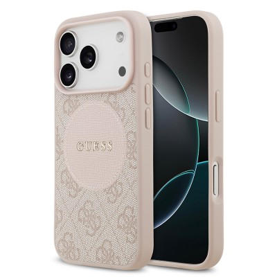 Bal-z Apple iPhone 17 Pro Kılıf Guess Orjinal Lisanslı M-safe Şarj Özellikli Yazı Logolu Circle Classic Kapak