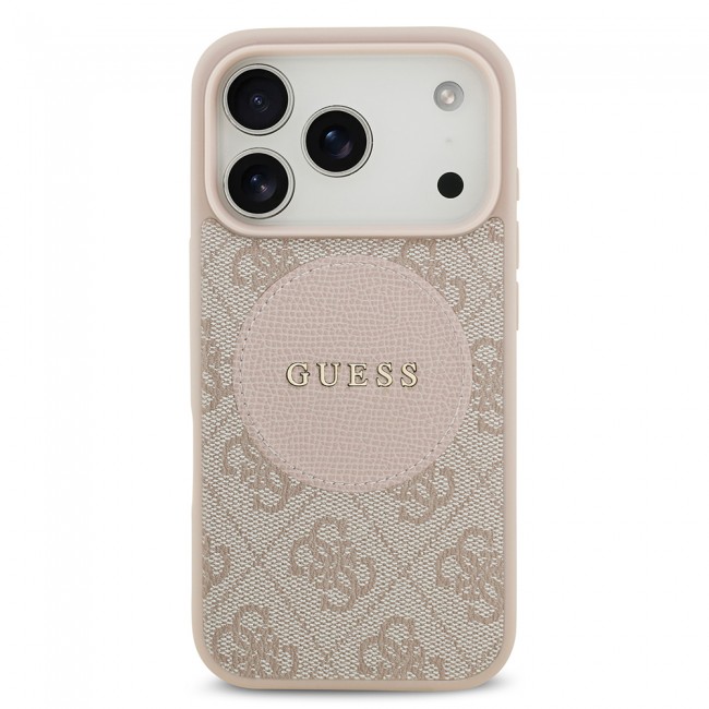 Apple iPhone 17 Pro Kılıf Guess Orjinal Lisanslı M-safe Şarj Özellikli Yazı Logolu Circle Classic Kapak Apple iPhone 17 Pro Kılıf Guess Orjinal Lisanslı M-safe Şarj Özellikli Yazı Logolu Circle Classic Kapak