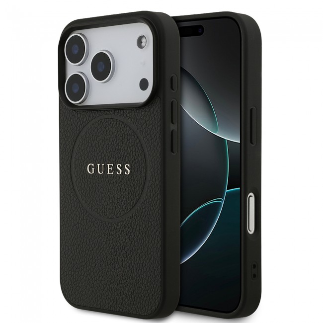 Apple iPhone 17 Pro Kılıf Guess Orjinal Lisanslı M-safe Şarj Özellikli Yazı Logolu PU Deri Kapak Apple iPhone 17 Pro Kılıf Guess Orjinal Lisanslı M-safe Şarj Özellikli Yazı Logolu PU Deri Kapak