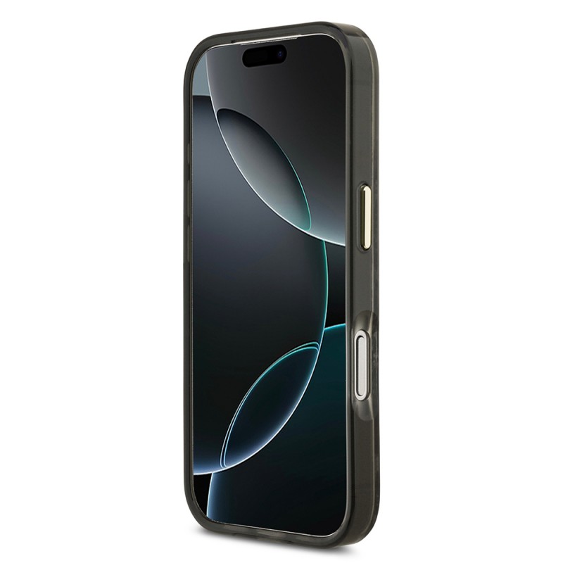 Bal-z Apple iPhone 17 Pro Kılıf Guess Orjinal Lisanslı M-safe Şarj Özellikli Yazı Logolu Python Desenli Kapak