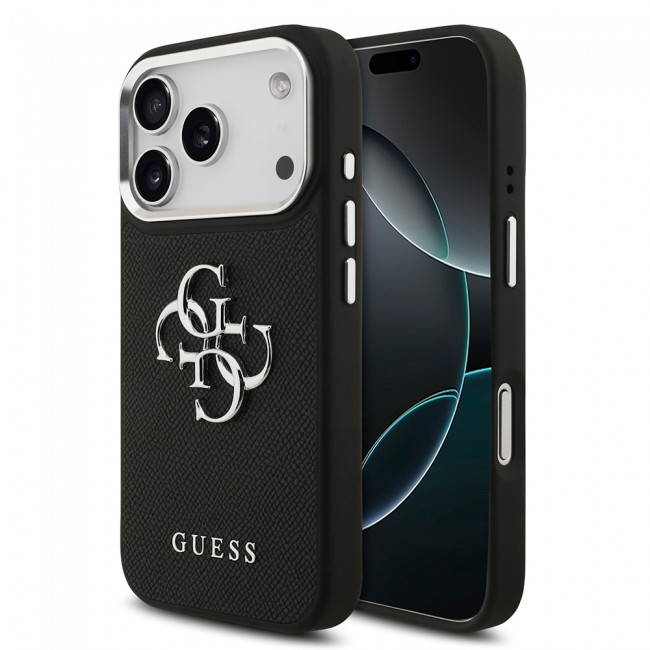Apple iPhone 17 Pro Kılıf Guess Orjinal Lisanslı PU Deri 4G Büyük Metal Logo Dizaynlı Kapak Apple iPhone 17 Pro Kılıf Guess Orjinal Lisanslı PU Deri 4G Büyük Metal Logo Dizaynlı Kapak