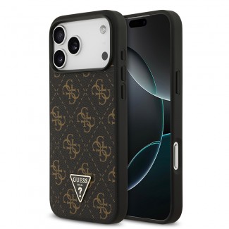 Apple iPhone 17 Pro Kılıf Guess Orjinal Lisanslı PU Deri 4G Desenli Üçgen Logolu Kapak Apple iPhone 17 Pro Kılıf Guess Orjinal Lisanslı PU Deri 4G Desenli Üçgen Logolu Kapak