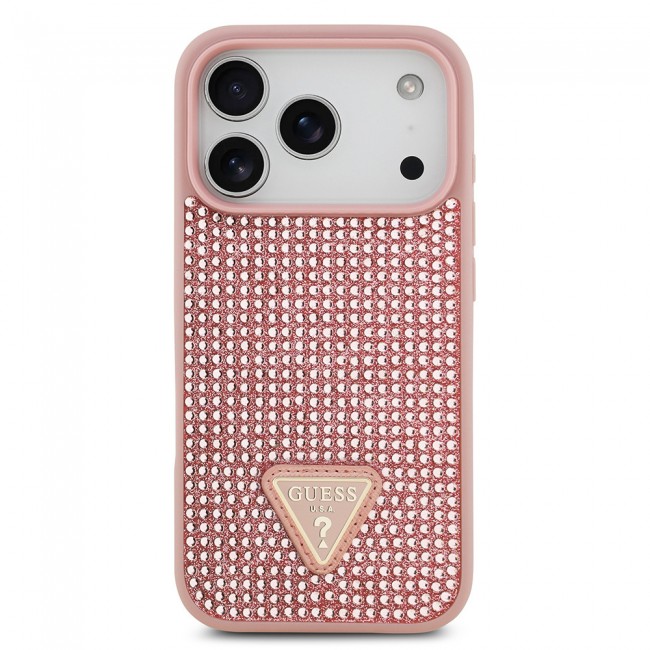 Apple iPhone 17 Pro Kılıf Guess Orjinal Lisanslı Taşlı Arka Yüzey Üçgen Logolu Kapak Apple iPhone 17 Pro Kılıf Guess Orjinal Lisanslı Taşlı Arka Yüzey Üçgen Logolu Kapak