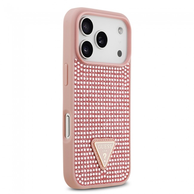 Apple iPhone 17 Pro Kılıf Guess Orjinal Lisanslı Taşlı Arka Yüzey Üçgen Logolu Kapak Apple iPhone 17 Pro Kılıf Guess Orjinal Lisanslı Taşlı Arka Yüzey Üçgen Logolu Kapak