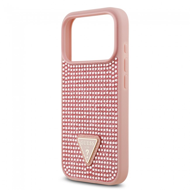Apple iPhone 17 Pro Kılıf Guess Orjinal Lisanslı Taşlı Arka Yüzey Üçgen Logolu Kapak Apple iPhone 17 Pro Kılıf Guess Orjinal Lisanslı Taşlı Arka Yüzey Üçgen Logolu Kapak