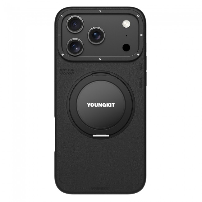 Apple iPhone 17 Pro Kılıf M-safe Şarj Özellikli 360 Derece Standlı Basit Mat Deri Desenli Youngkit Tech Leather Serisi Kapak Apple iPhone 17 Pro Kılıf M-safe Şarj Özellikli 360 Derece Standlı Basit Mat Deri Desenli Youngkit Tech Leather Serisi Kapak