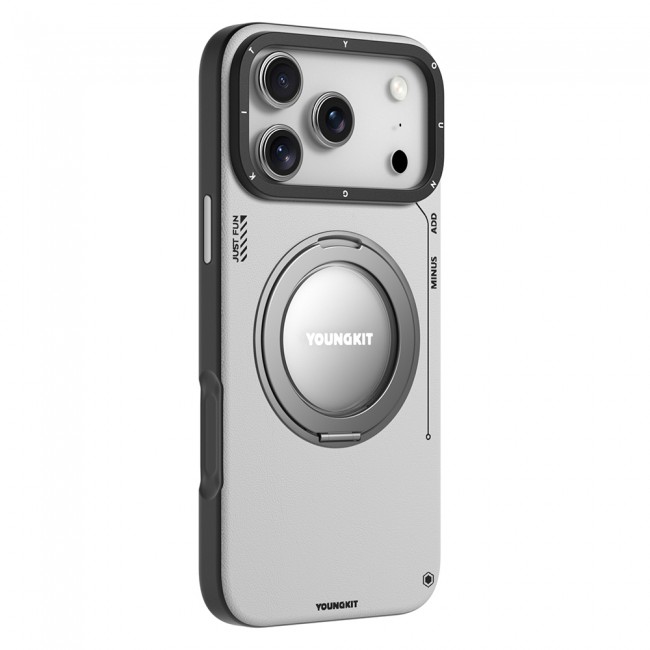 Apple iPhone 17 Pro Kılıf M-safe Şarj Özellikli 360 Derece Standlı Basit Mat Deri Desenli Youngkit Tech Leather Serisi Kapak Apple iPhone 17 Pro Kılıf M-safe Şarj Özellikli 360 Derece Standlı Basit Mat Deri Desenli Youngkit Tech Leather Serisi Kapak