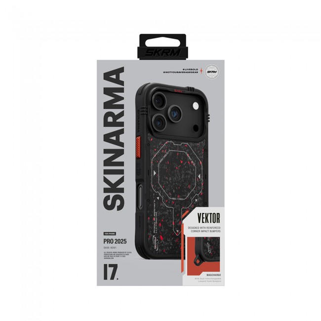 Apple iPhone 17 Pro Kılıf M-safe Şarj Özellikli Airbag Tasarımlı Skinarma Vektor Kapak Apple iPhone 17 Pro Kılıf M-safe Şarj Özellikli Airbag Tasarımlı Skinarma Vektor Kapak