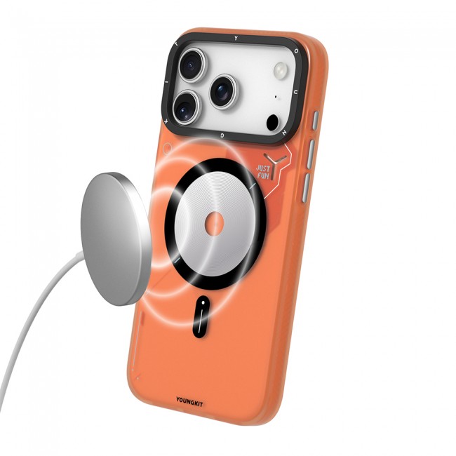 Apple iPhone 17 Pro Kılıf M-safe Şarj Özellikli Disk Desenli Youngkit Disc Battle Kapak Apple iPhone 17 Pro Kılıf M-safe Şarj Özellikli Disk Desenli Youngkit Disc Battle Kapak
