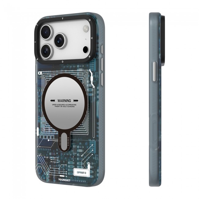 Apple iPhone 17 Pro Kılıf M-safe Şarj Özellikli Kamera Denetim Butonlu Youngkit Technology Serisi Kapak Apple iPhone 17 Pro Kılıf M-safe Şarj Özellikli Kamera Denetim Butonlu Youngkit Technology Serisi Kapak