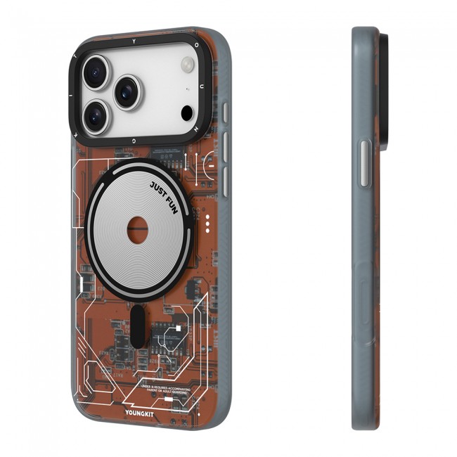 Apple iPhone 17 Pro Kılıf M-safe Şarj Özellikli Kamera Denetim Butonlu Youngkit Technology Serisi Kapak Apple iPhone 17 Pro Kılıf M-safe Şarj Özellikli Kamera Denetim Butonlu Youngkit Technology Serisi Kapak