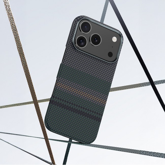 Apple iPhone 17 Pro Kılıf M-safe Şarj Özellikli Karbon Fiber Tasarımlı Benks Aurora ArmorPro Kevlar Kapak Apple iPhone 17 Pro Kılıf M-safe Şarj Özellikli Karbon Fiber Tasarımlı Benks Aurora ArmorPro Kevlar Kapak
