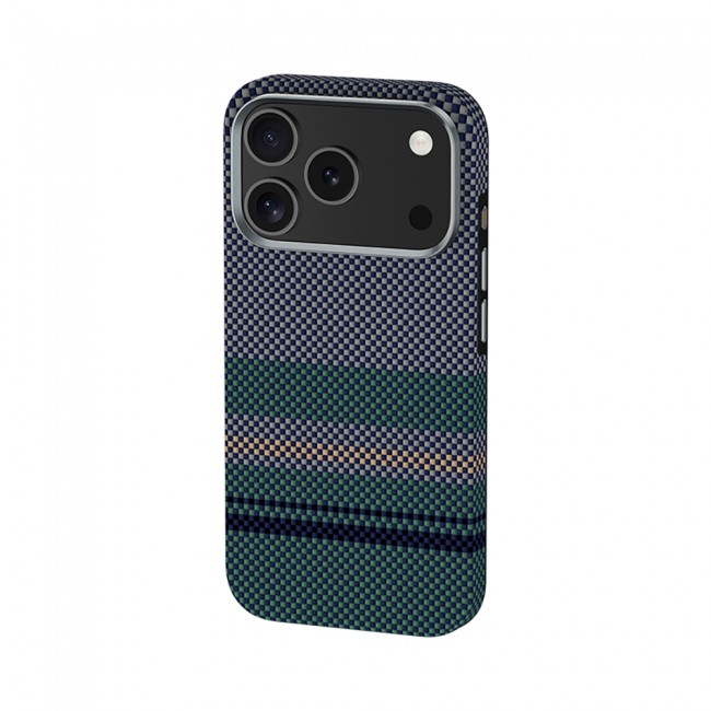 Apple iPhone 17 Pro Kılıf M-safe Şarj Özellikli Karbon Fiber Tasarımlı Benks Aurora ArmorPro Kevlar Kapak