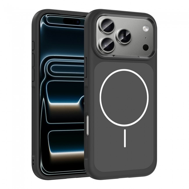 Apple iPhone 17 Pro Kılıf M-Safe Şarj Özellikli Metal Kamera Çerçeveli Zore Sanremo Silikon Kapak Apple iPhone 17 Pro Kılıf M-Safe Şarj Özellikli Metal Kamera Çerçeveli Zore Sanremo Silikon Kapak
