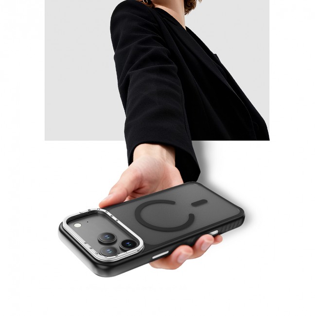 Apple iPhone 17 Pro Kılıf M-safe Şarj Özellikli Metal Kamera Standlı Lenyes CK226 PC Kapak Apple iPhone 17 Pro Kılıf M-safe Şarj Özellikli Metal Kamera Standlı Lenyes CK226 PC Kapak