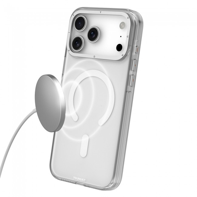 Apple iPhone 17 Pro Kılıf M-safe Şarj Özellikli Şeffaf Youngkit Crystal Shield Serisi Kapak Apple iPhone 17 Pro Kılıf M-safe Şarj Özellikli Şeffaf Youngkit Crystal Shield Serisi Kapak