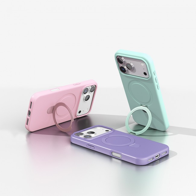 Apple iPhone 17 Pro Kılıf M-safe Şarj Özellikli Standlı Zore Samara Kapak Apple iPhone 17 Pro Kılıf M-safe Şarj Özellikli Standlı Zore Samara Kapak