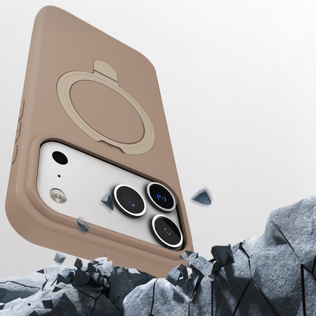 Apple iPhone 17 Pro Kılıf M-safe Şarj Özellikli Standlı Zore Samara Kapak Apple iPhone 17 Pro Kılıf M-safe Şarj Özellikli Standlı Zore Samara Kapak