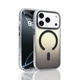 Apple iPhone 17 Pro Kılıf M-safe Şarj Özellikli Transparan Renk Geçişli Zore Toros Kapak Apple iPhone 17 Pro Kılıf M-safe Şarj Özellikli Transparan Renk Geçişli Zore Toros Kapak