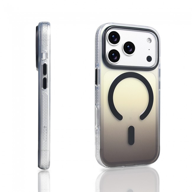 Apple iPhone 17 Pro Kılıf M-safe Şarj Özellikli Transparan Renk Geçişli Zore Toros Kapak Apple iPhone 17 Pro Kılıf M-safe Şarj Özellikli Transparan Renk Geçişli Zore Toros Kapak