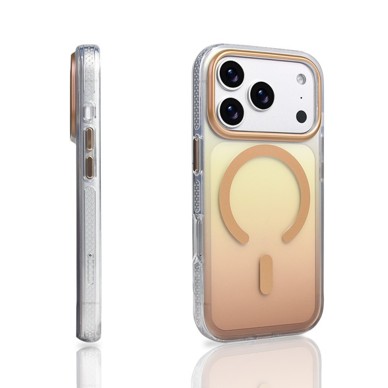 Bal-z Apple iPhone 17 Pro Kılıf M-safe Şarj Özellikli Transparan Renk Geçişli  Toros Kapak