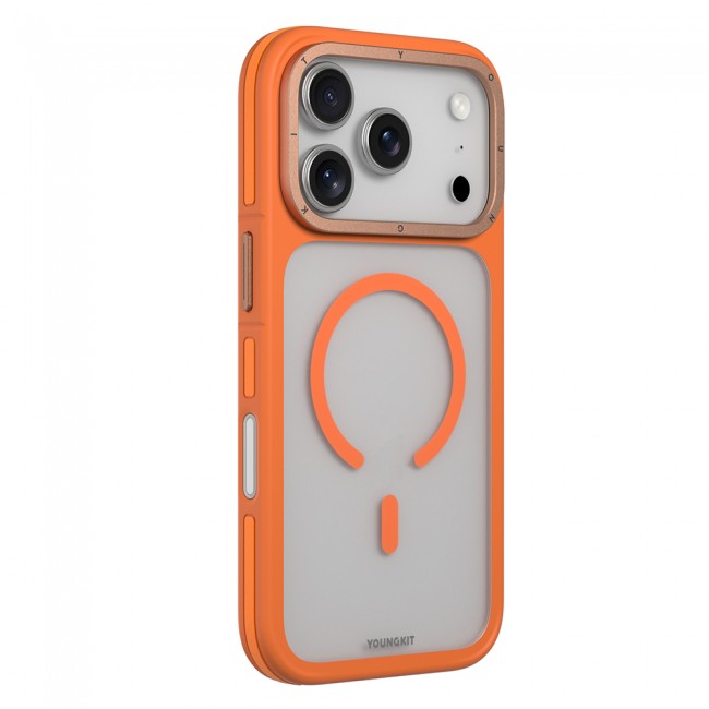 Apple iPhone 17 Pro Kılıf M-safe Şarj Özellikli Youngkit Rock Sand Serisi Kapak Apple iPhone 17 Pro Kılıf M-safe Şarj Özellikli Youngkit Rock Sand Serisi Kapak