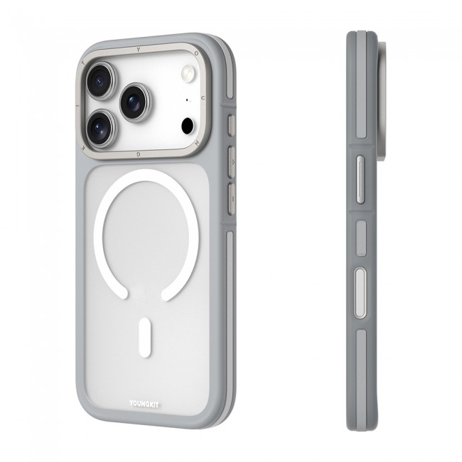 Apple iPhone 17 Pro Kılıf M-safe Şarj Özellikli Youngkit Rock Sand Serisi Kapak Apple iPhone 17 Pro Kılıf M-safe Şarj Özellikli Youngkit Rock Sand Serisi Kapak