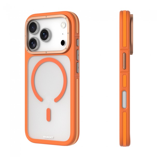 Apple iPhone 17 Pro Kılıf M-safe Şarj Özellikli Youngkit Rock Sand Serisi Kapak Apple iPhone 17 Pro Kılıf M-safe Şarj Özellikli Youngkit Rock Sand Serisi Kapak