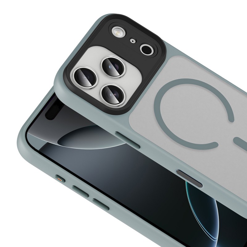 Bal-z Apple iPhone 17 Pro Kılıf Mat Arka Yüzey Wireless Şarj Özellikli Zore Flet M-safe Kapak