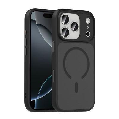 Bal-z Apple iPhone 17 Pro Kılıf Mat Arka Yüzey Wireless Şarj Özellikli  Flet M-safe Kapak