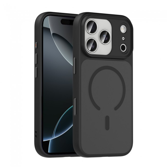 Apple iPhone 17 Pro Kılıf Mat Arka Yüzey Wireless Şarj Özellikli Zore Flet M-safe Kapak Apple iPhone 17 Pro Kılıf Mat Arka Yüzey Wireless Şarj Özellikli Zore Flet M-safe Kapak