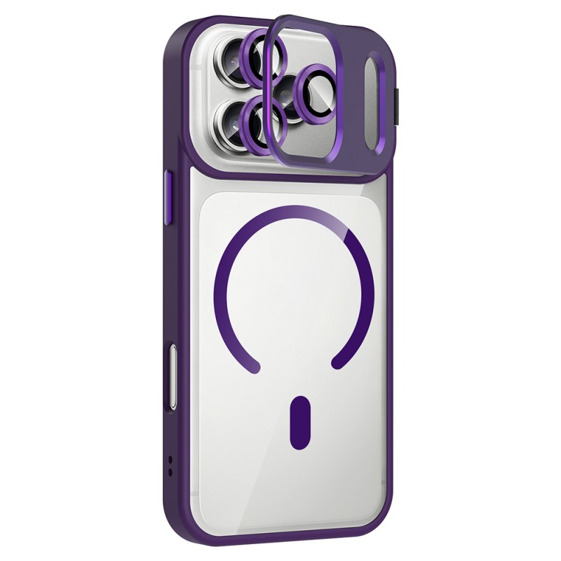 Bal-z Apple iPhone 17 Pro Kılıf Standlı ve Kamera Lens Hediyeli M-Safe Şarj Özellikli  Etro Kapak