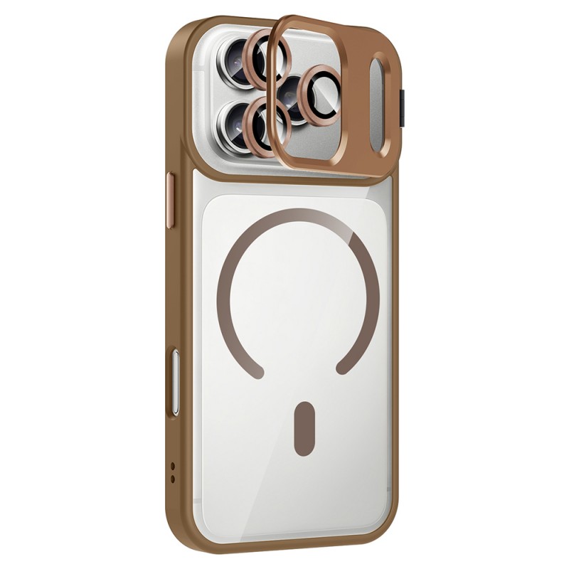 Bal-z Apple iPhone 17 Pro Kılıf Standlı ve Kamera Lens Hediyeli M-Safe Şarj Özellikli  Etro Kapak