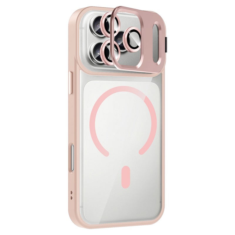 Bal-z Apple iPhone 17 Pro Kılıf Standlı ve Kamera Lens Hediyeli M-Safe Şarj Özellikli  Etro Kapak