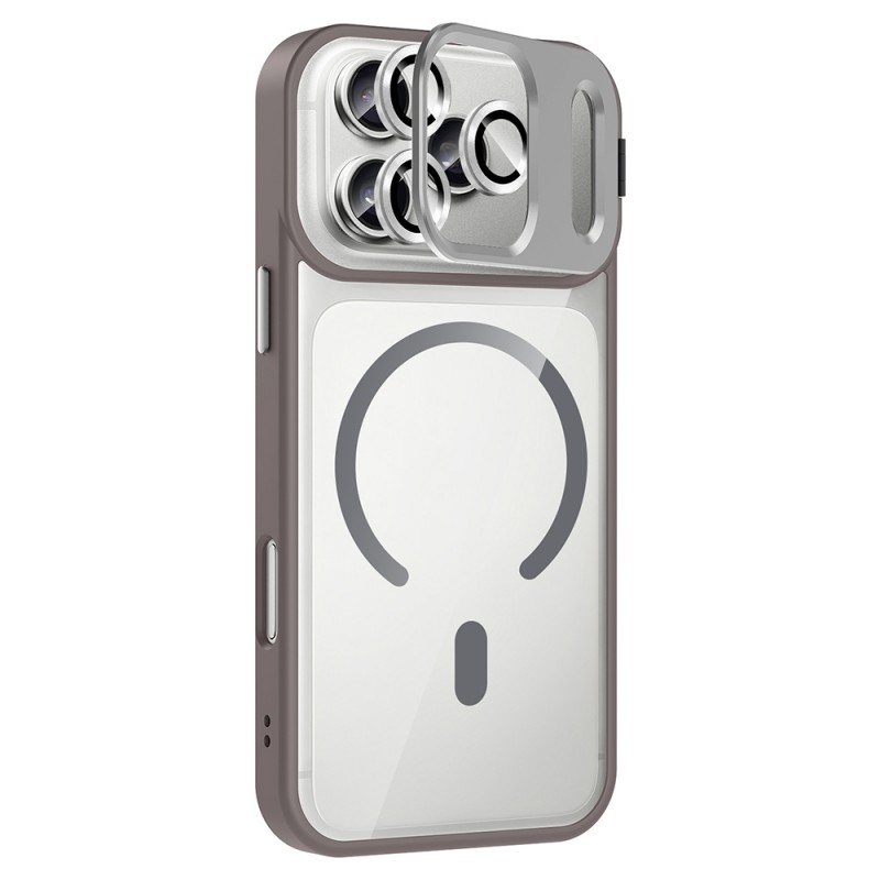 Bal-z Apple iPhone 17 Pro Kılıf Standlı ve Kamera Lens Hediyeli M-Safe Şarj Özellikli  Etro Kapak